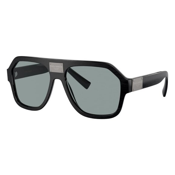 New Dolce & Gabbana Black Aviator DG4433 2820/87 Sunglasses Women - Picture 1 of 6